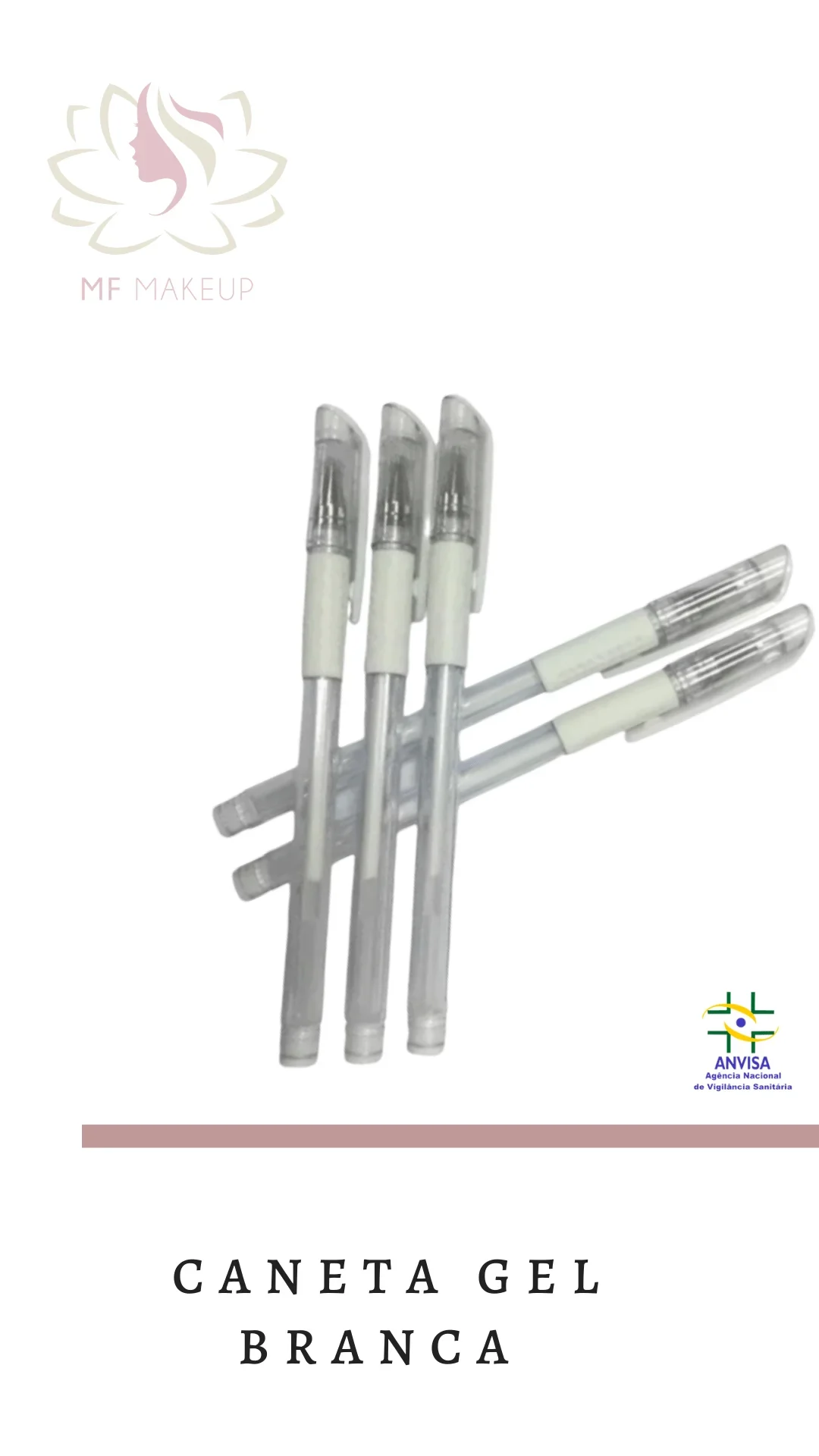 Caneta em Gel Branca Para Marcação De Sobrancelhas!