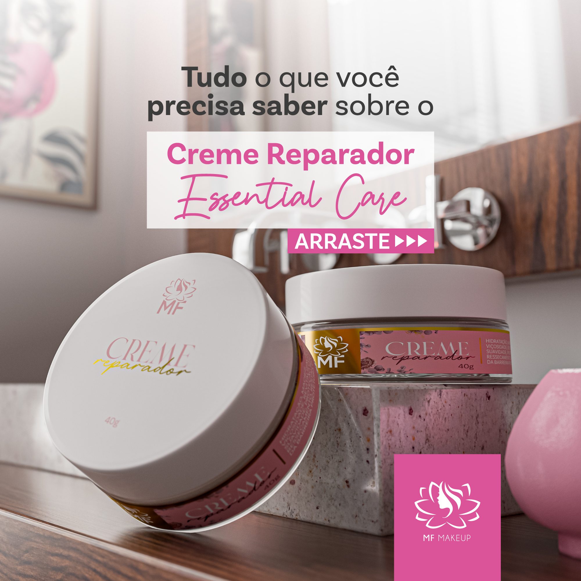 Creme Essential Care: Hidratação e Recuperação com Óleos Naturais e Extratos Botânicos. Inovação e eficácia na dermatologia moderna.